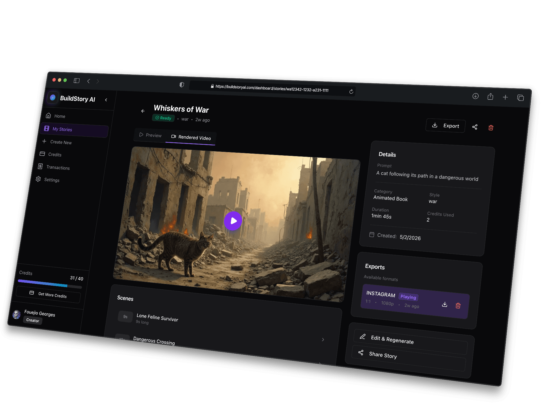 BuildStory AI Story Detail